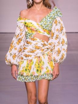 Zimmerman Golden Surfer Dress Multi Size 1 for rent on The Volte - image 2