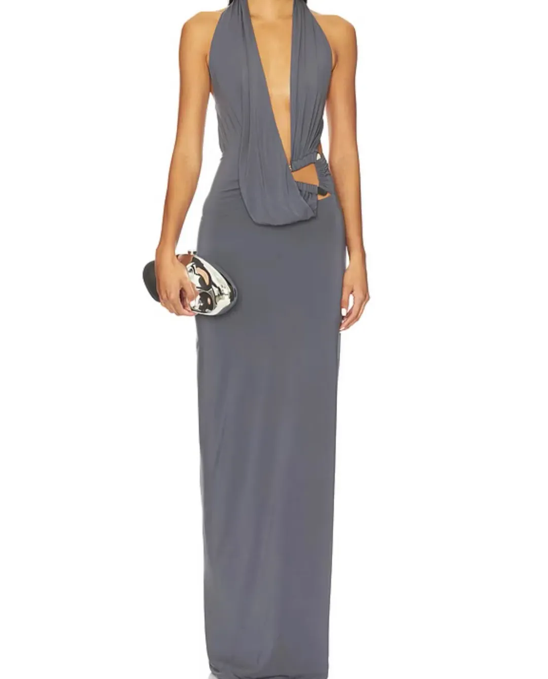 NBD Sabine Gown in Slate Grey  for rent on The Volte - main image