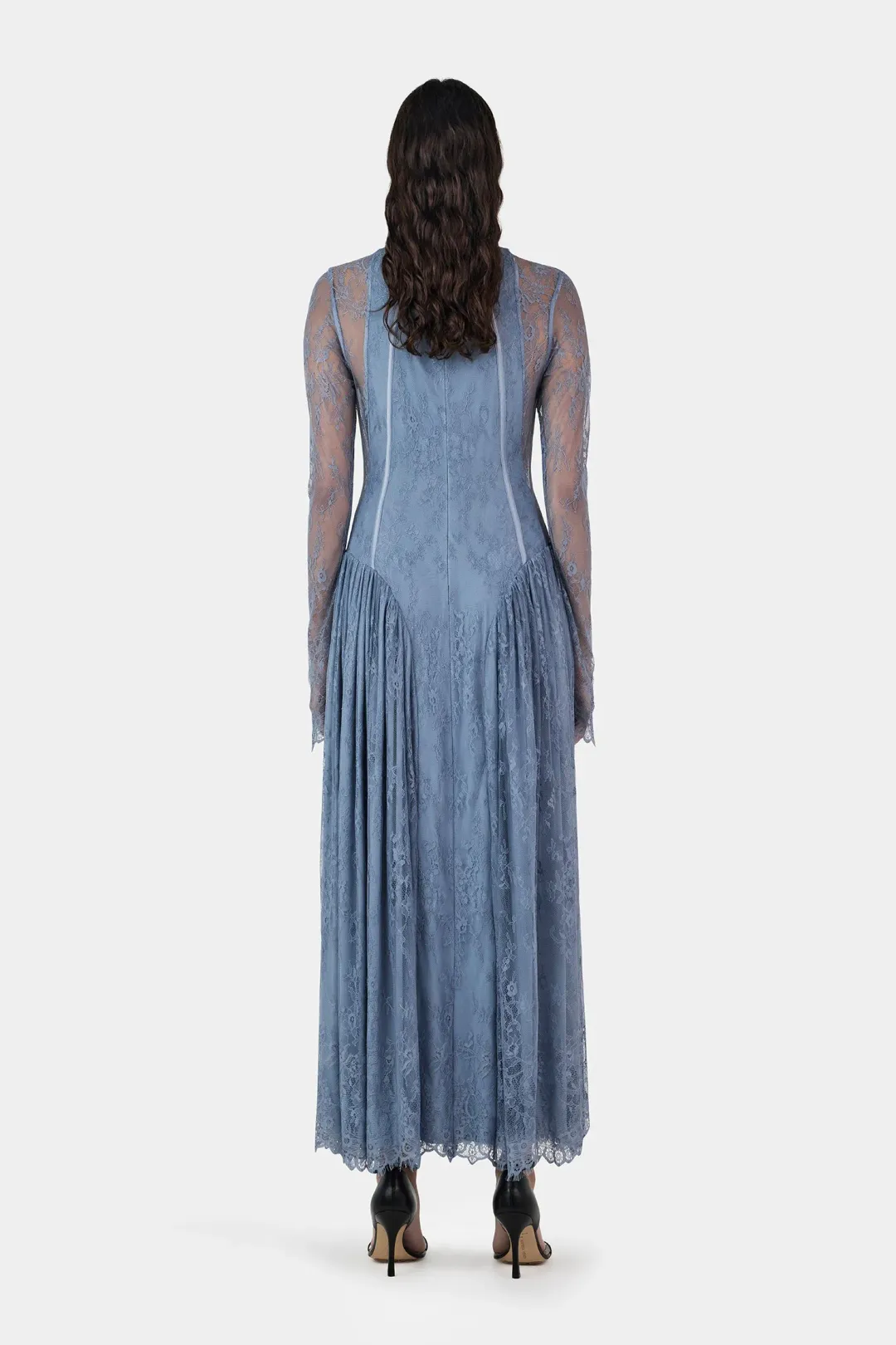 Hansen And Gretel Violetta Lace Dress Steel Grey Size 10 for rent on The Volte - main image