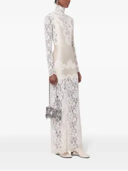 Rabanne White Lace Jersey Maxi Dress size 36 for rent on The Volte - image 2