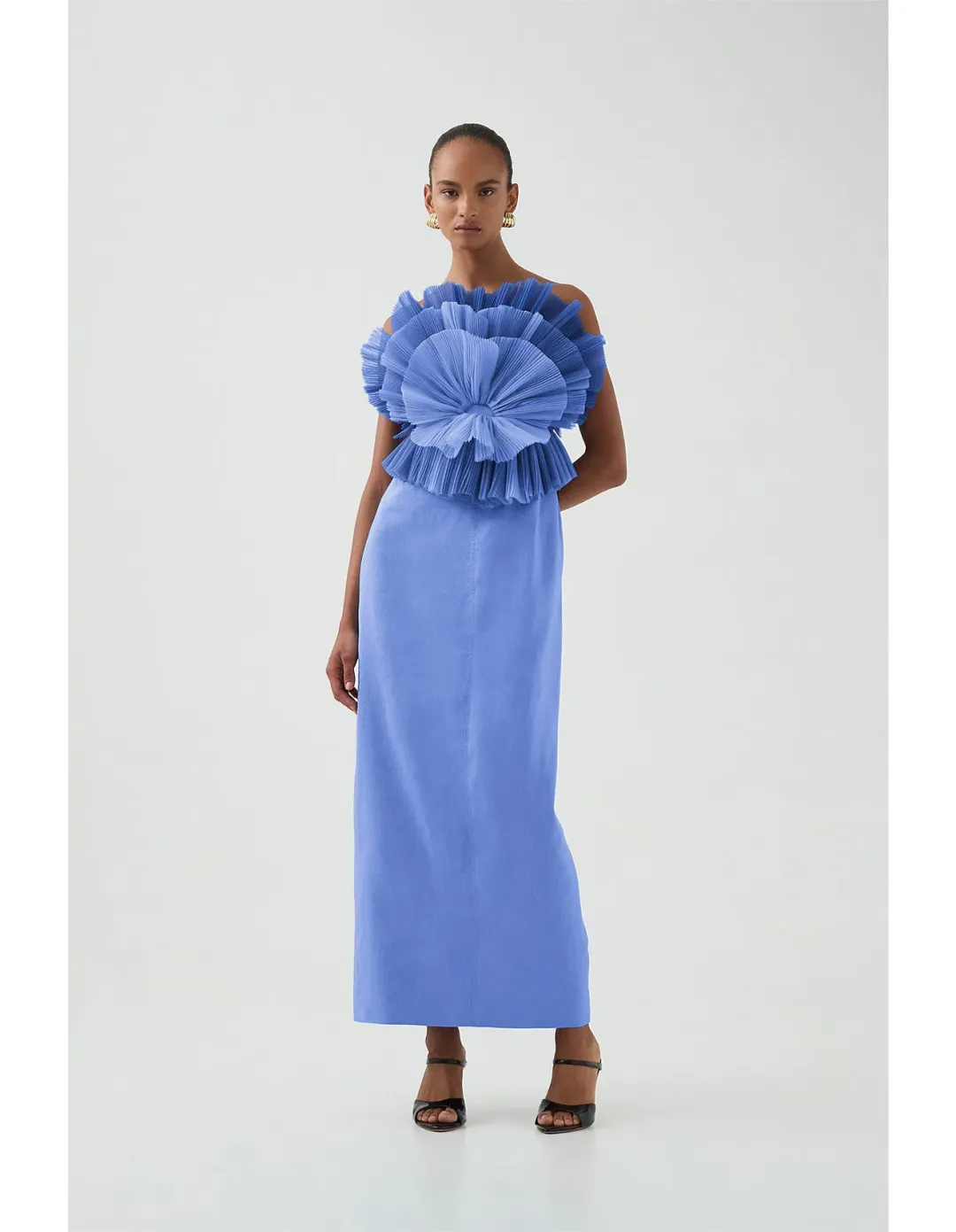 Aje / Kira Midi Dress / Ocean Wave / Size 8 for rent on The Volte - main image