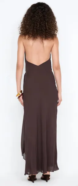 Bec and Bridge Soneva Wrap Dress Dark Chocolate size 10  for rent on The Volte - image 1