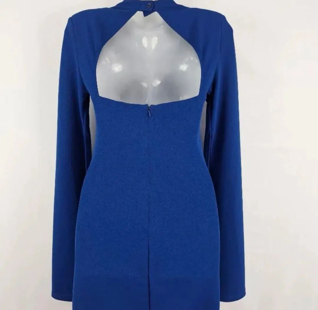 Mossman Sense of Mystery Dress Size 10 Cobalt Blue Mini for rent on The Volte - main image
