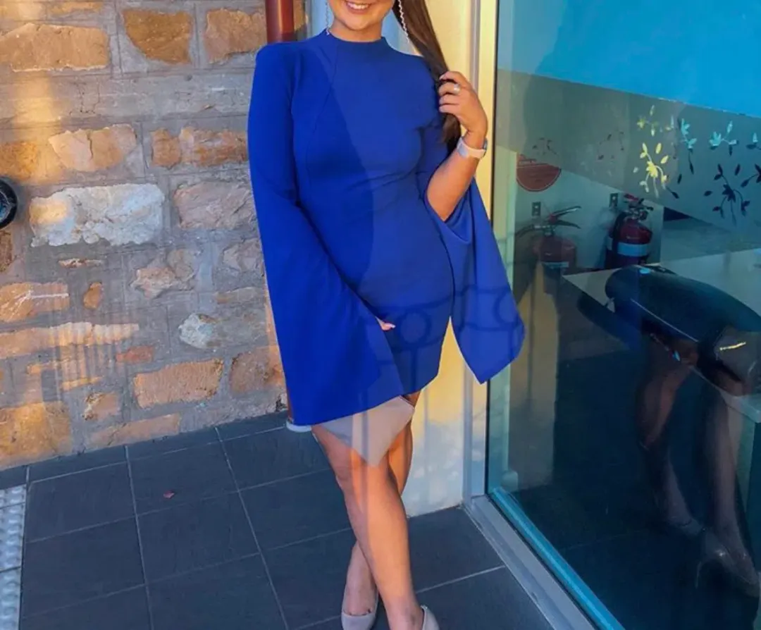 Mossman Sense of Mystery Dress Size 10 Cobalt Blue Mini for rent on The Volte - main image