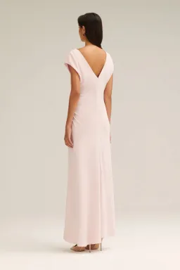 Scanlan Theodore Turban Ring Full Length Dress Pink Size S / AU 8 for rent on The Volte - image 3