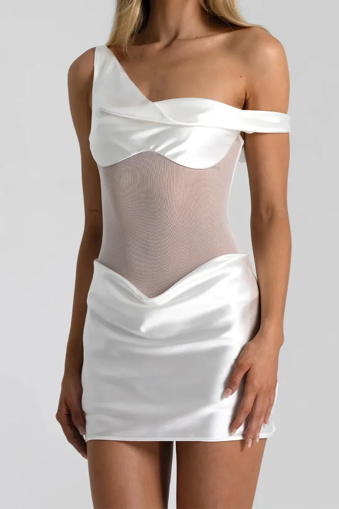 Natalie Rolt Elodie Mini Dress in White Size 6 for rent on The Volte - main image