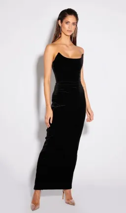 Effie Kats KOI GOWN | Black Velvet for rent on The Volte - image 2