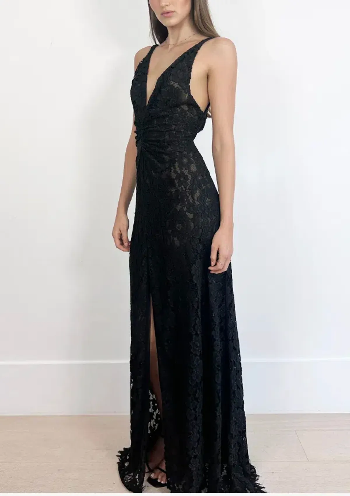 Scanlan Theodore | Black Lace Gown for rent on The Volte - main image