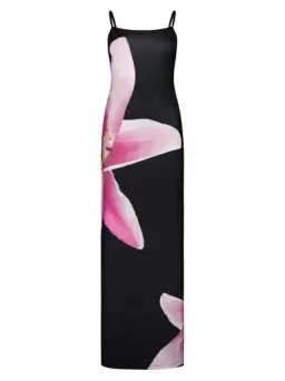 With Harper Lu Lily Floral Maxi Dress Black Pink Small S 8 for rent on The Volte - image 1