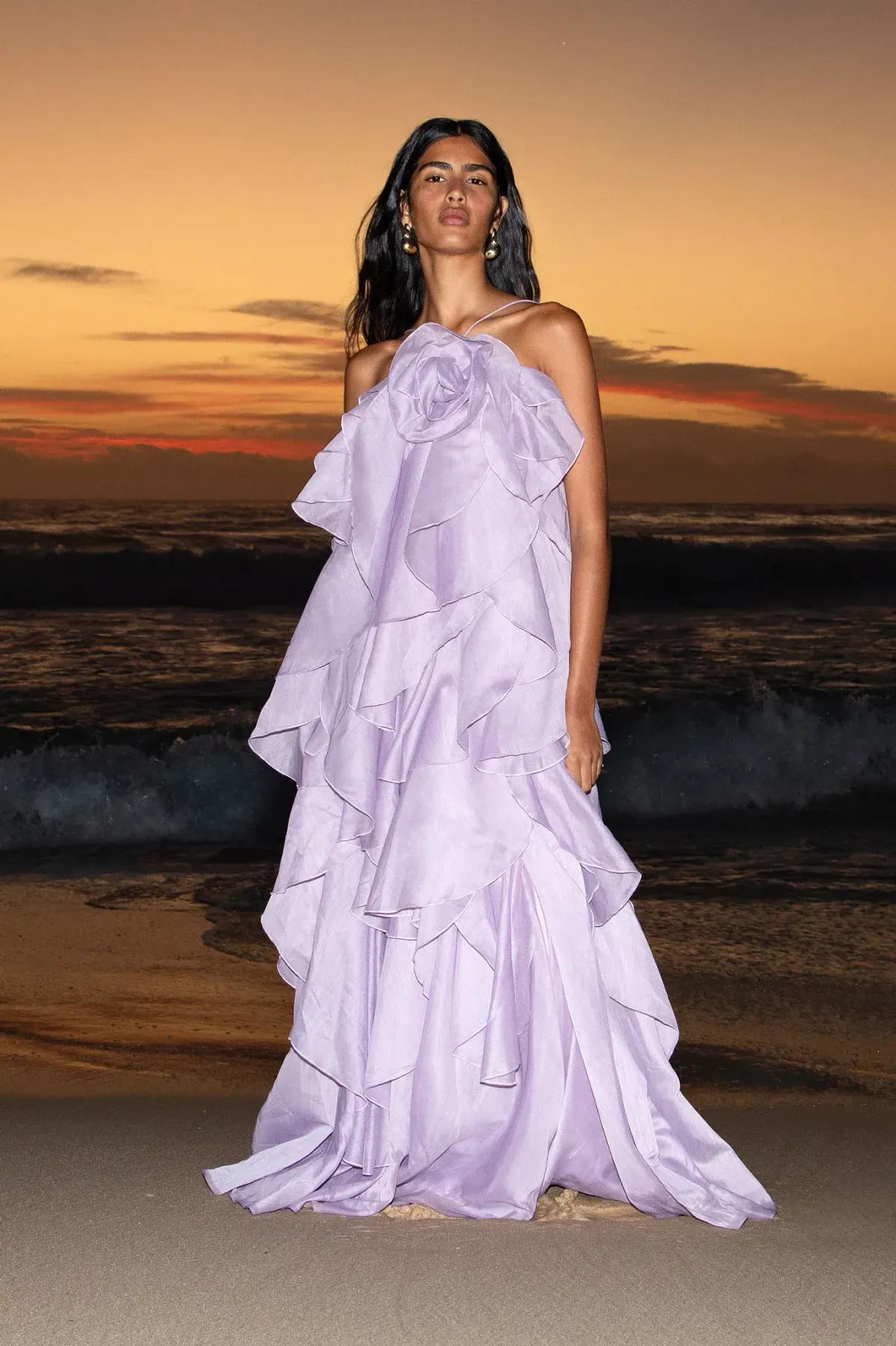 Aje / Pandorea Layered Maxi Dress / Lilac / (Fits 12-16) for rent on The Volte - main image