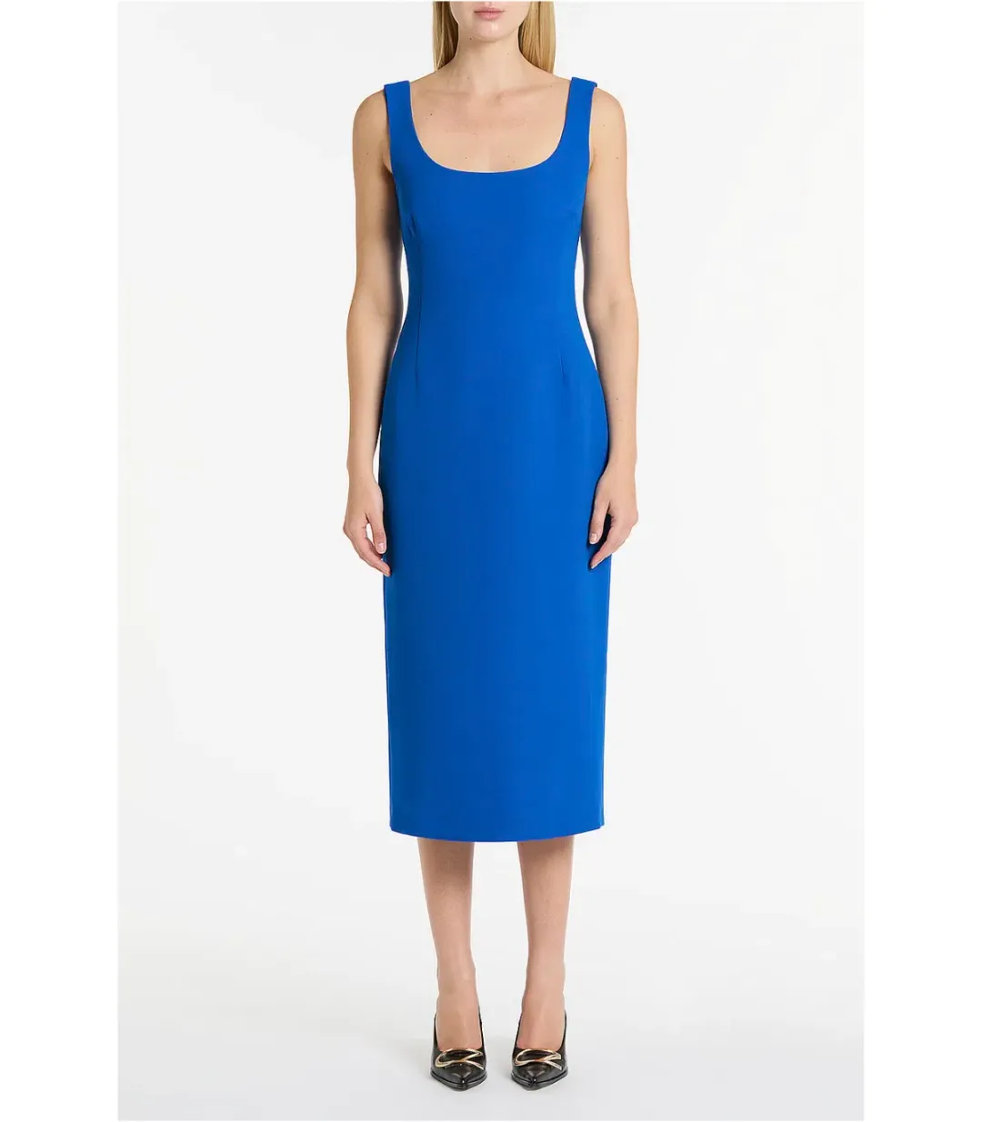 Carla Zampatti Cobalt crepe dress, size 6 for rent on The Volte - main image