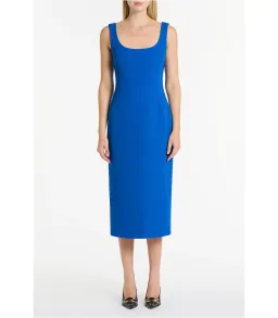 Carla Zampatti Cobalt crepe dress, size 6 for rent on The Volte - image 3