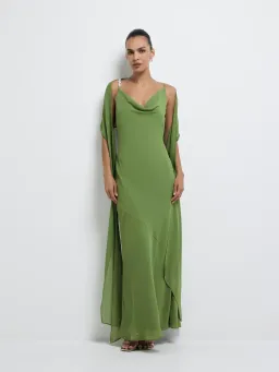 Sheike Anya Maxi Dress Green Size 10 for rent on The Volte - image 4