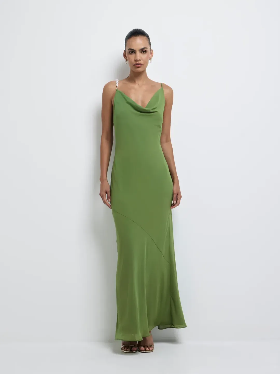 Sheike Anya Maxi Dress Green Size 10 for rent on The Volte - main image