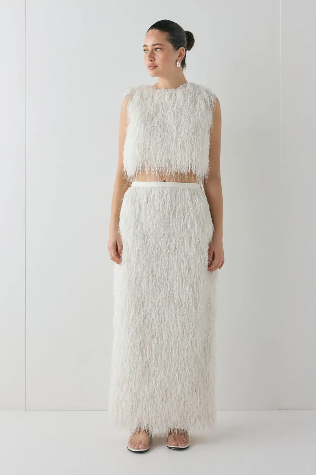 Vrg Grl Vivia Fringe Top & Devyn Fringe Midi Skirt Size 8 for rent on The Volte - main image