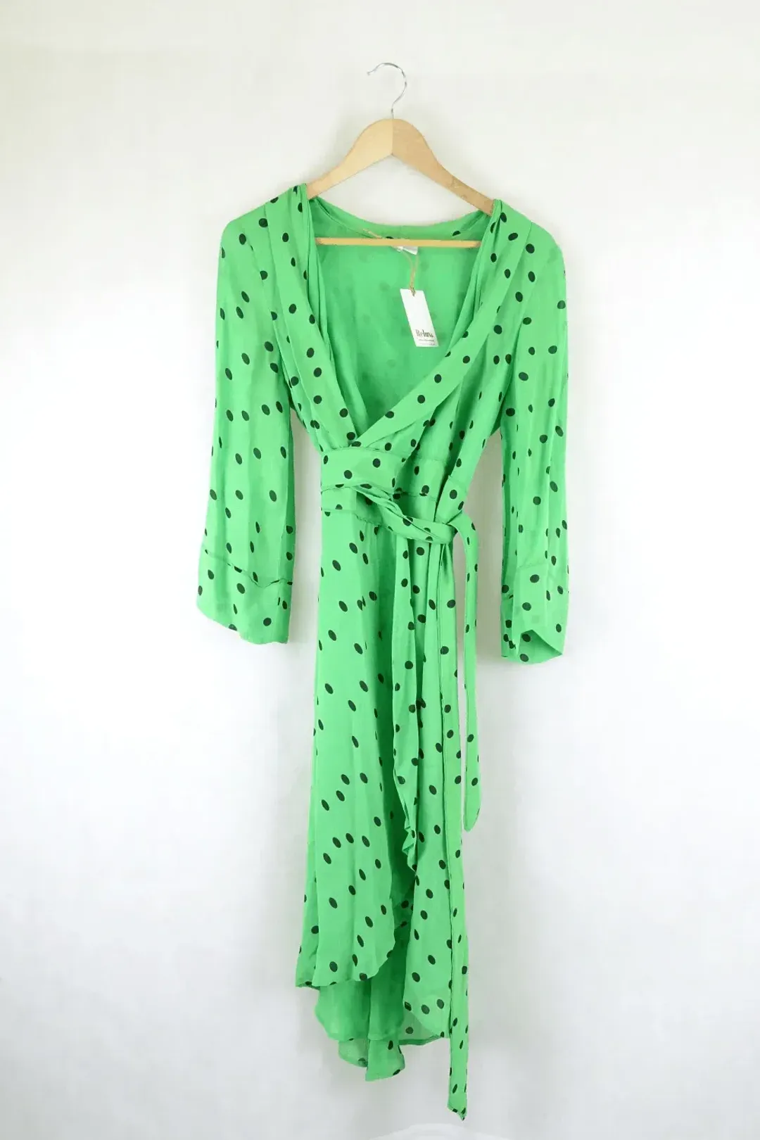 Ganni Polka Dot Wrap Dress size 40 for rent on The Volte - main image