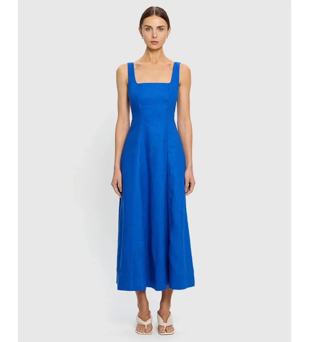 Kivari Elise Midi Dress Cobalt Size AU 10 for rent on The Volte - main image