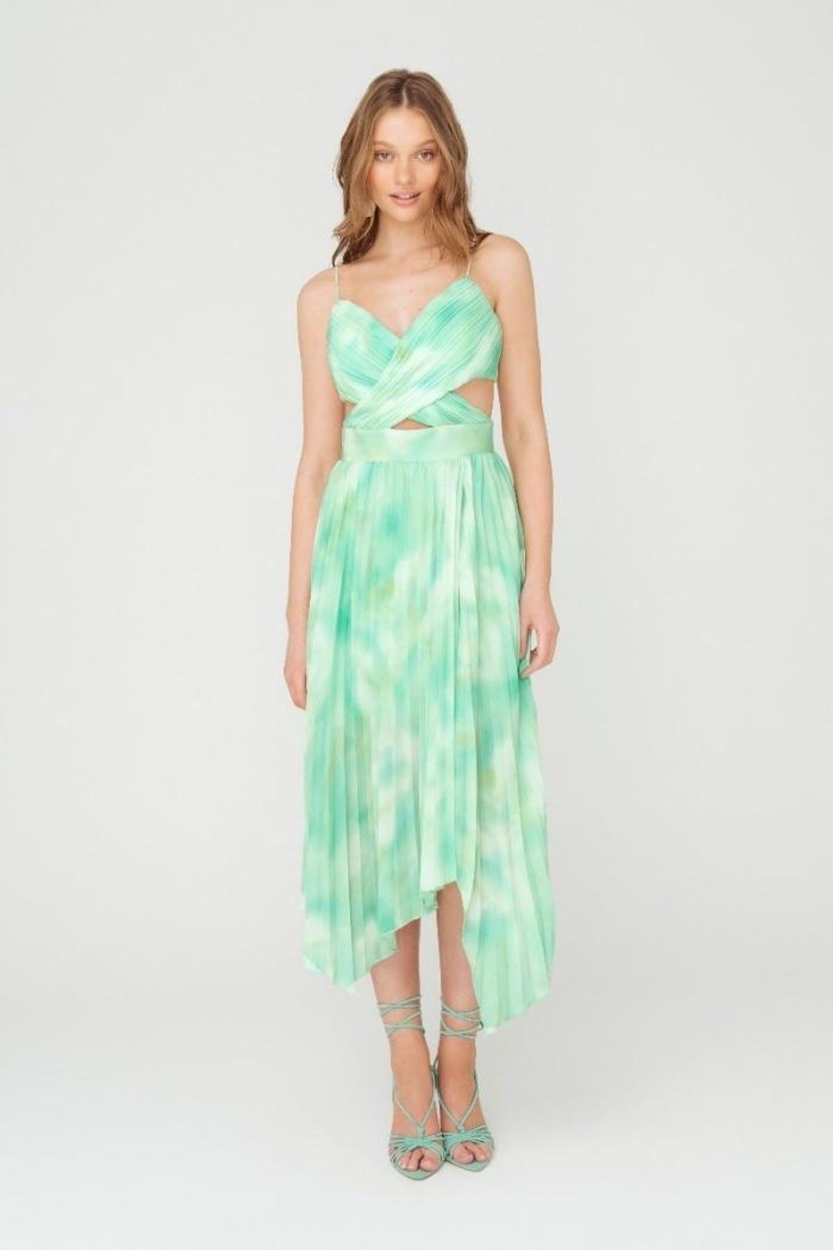 Sheike Daydream Pleat Dress Mint Size 10  for rent on The Volte - main image