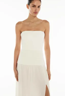 Manning Cartell Double Time Pleat Strapless Dress size 10 for rent on The Volte - image 3