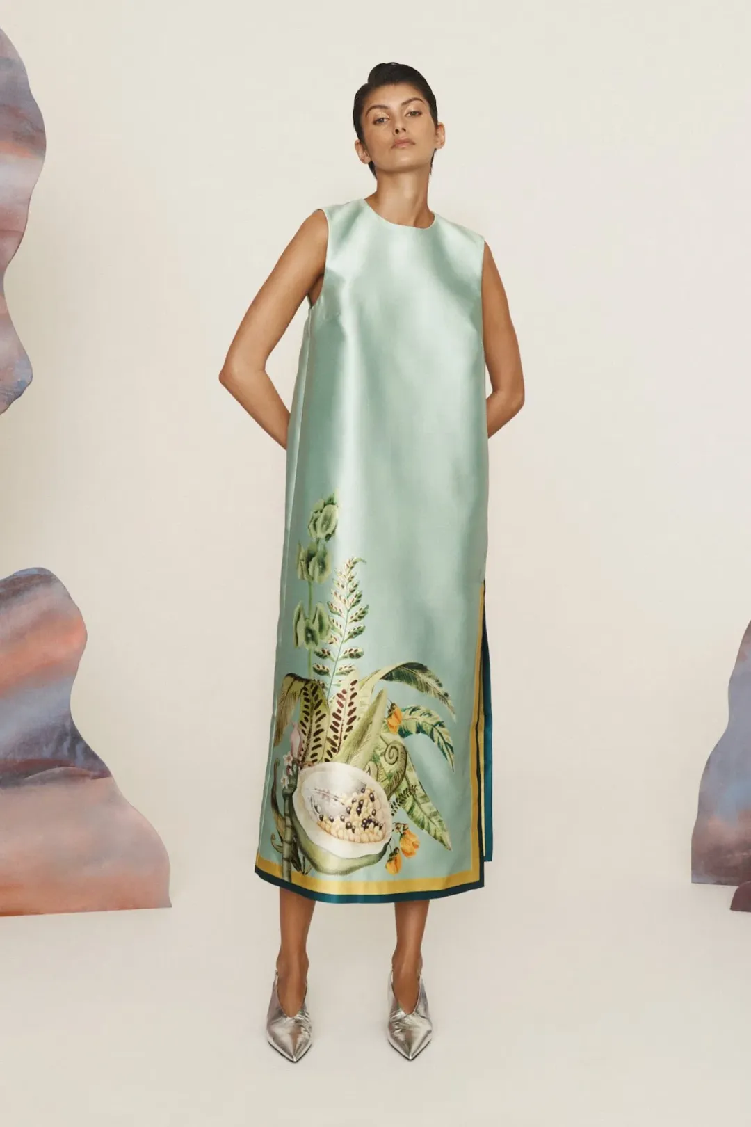 Alemais Anita Midi Dress in Green Size AU 14 for rent on The Volte - main image