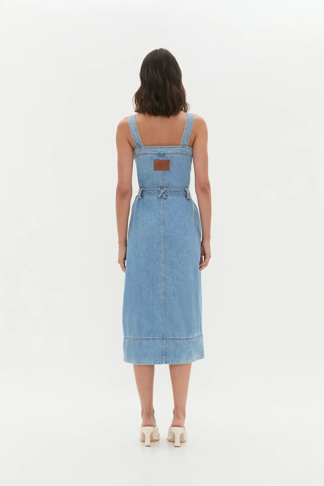 AJE HOLLAND DENIM MIDI DRESS (Size 14) for rent on The Volte - main image