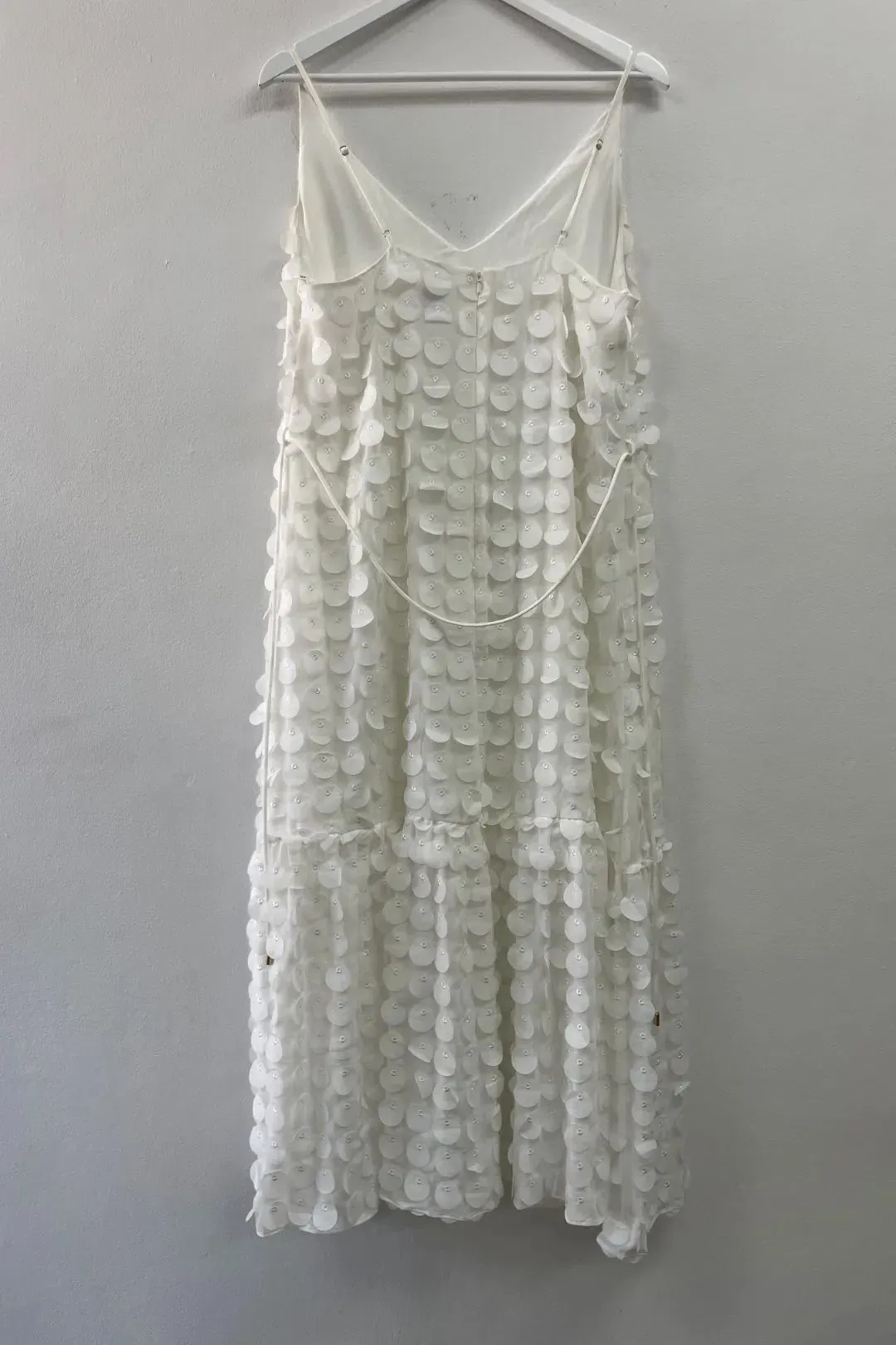 Sheike White Heaven V Neck Maxi Dress. Size 8 for rent on The Volte - main image