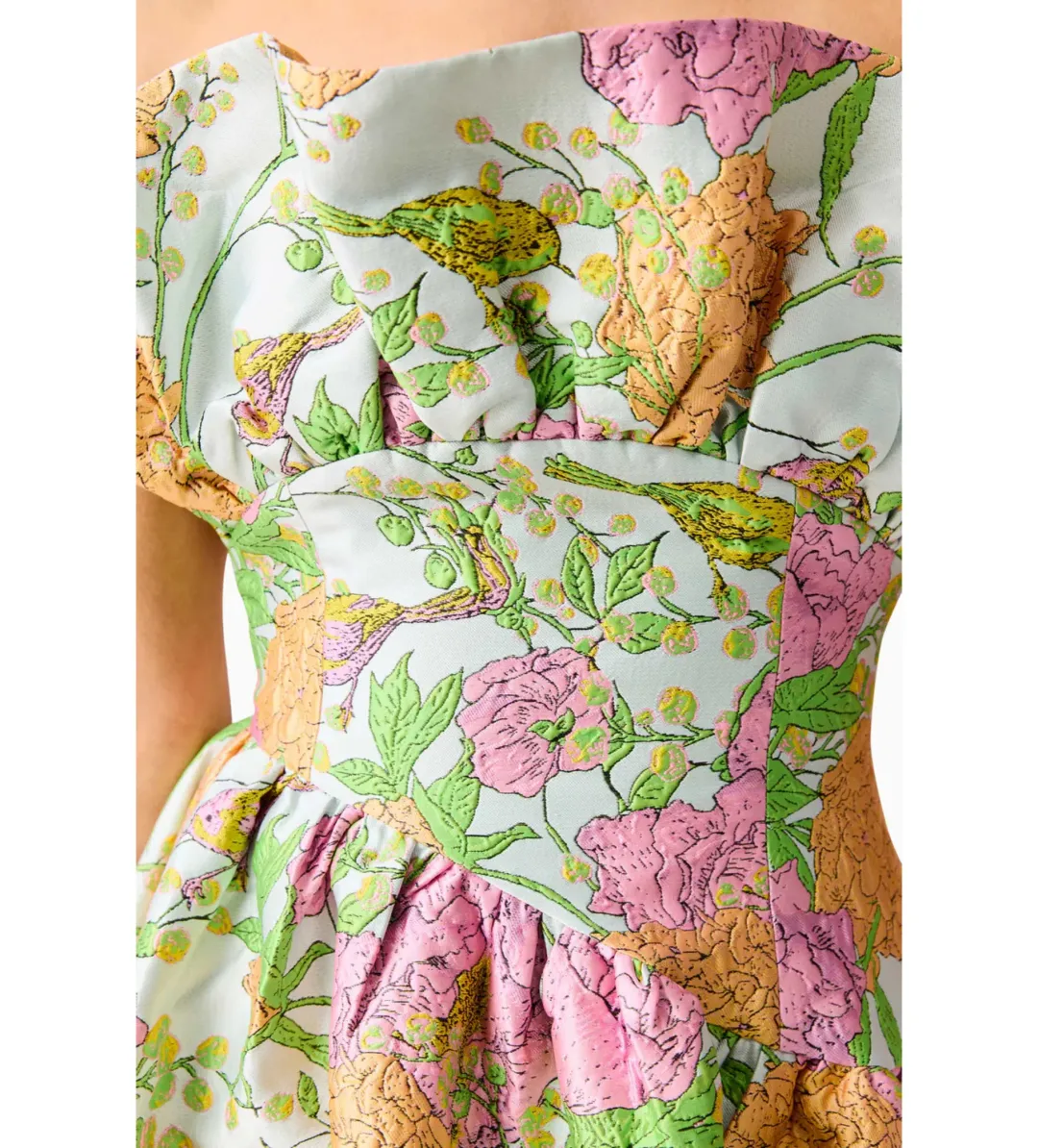 Elliatt Laurel Sleeveless Maxi Dress in Green Floral Size 10 for rent on The Volte - main image