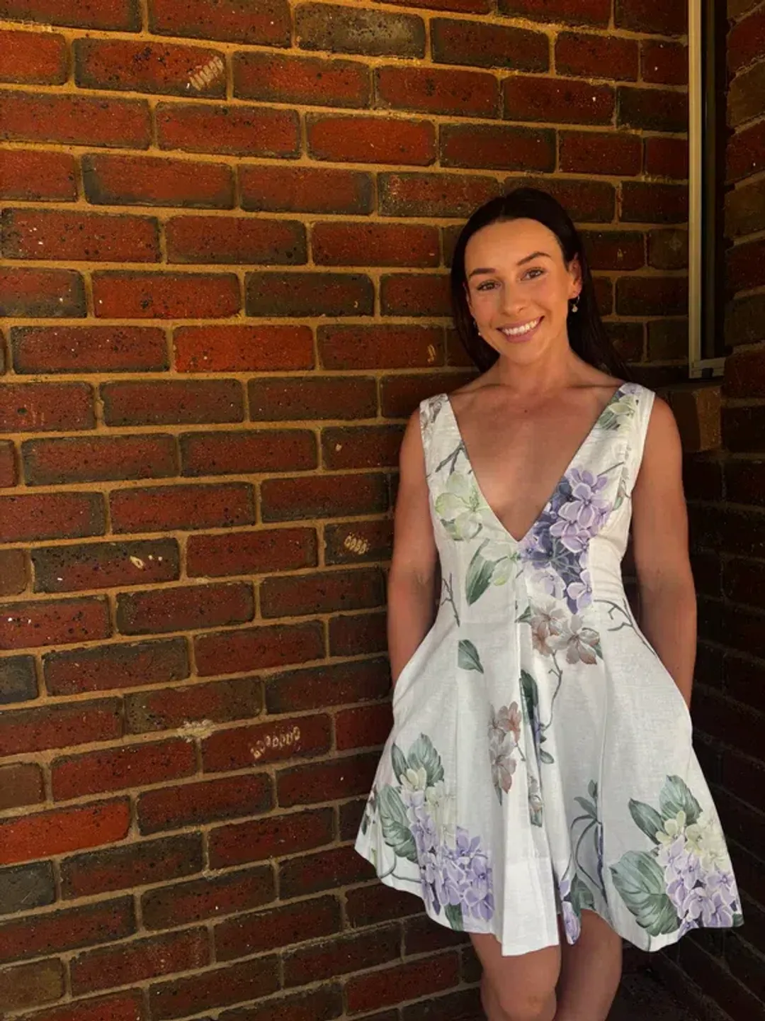 By Nicola - Sleeveless Wavy Mini Dress in Garden Party for rent on The Volte - main image