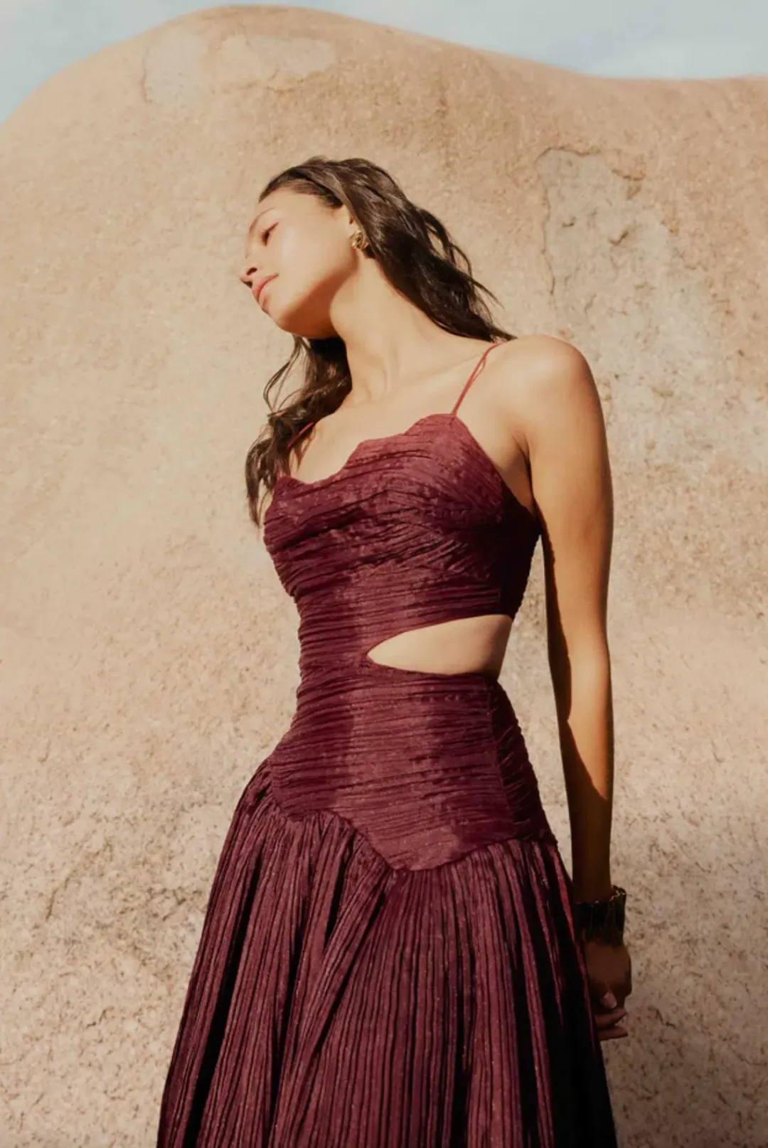 Aje Laurier Wave Maxi Dress Size 16 for rent on The Volte - main image