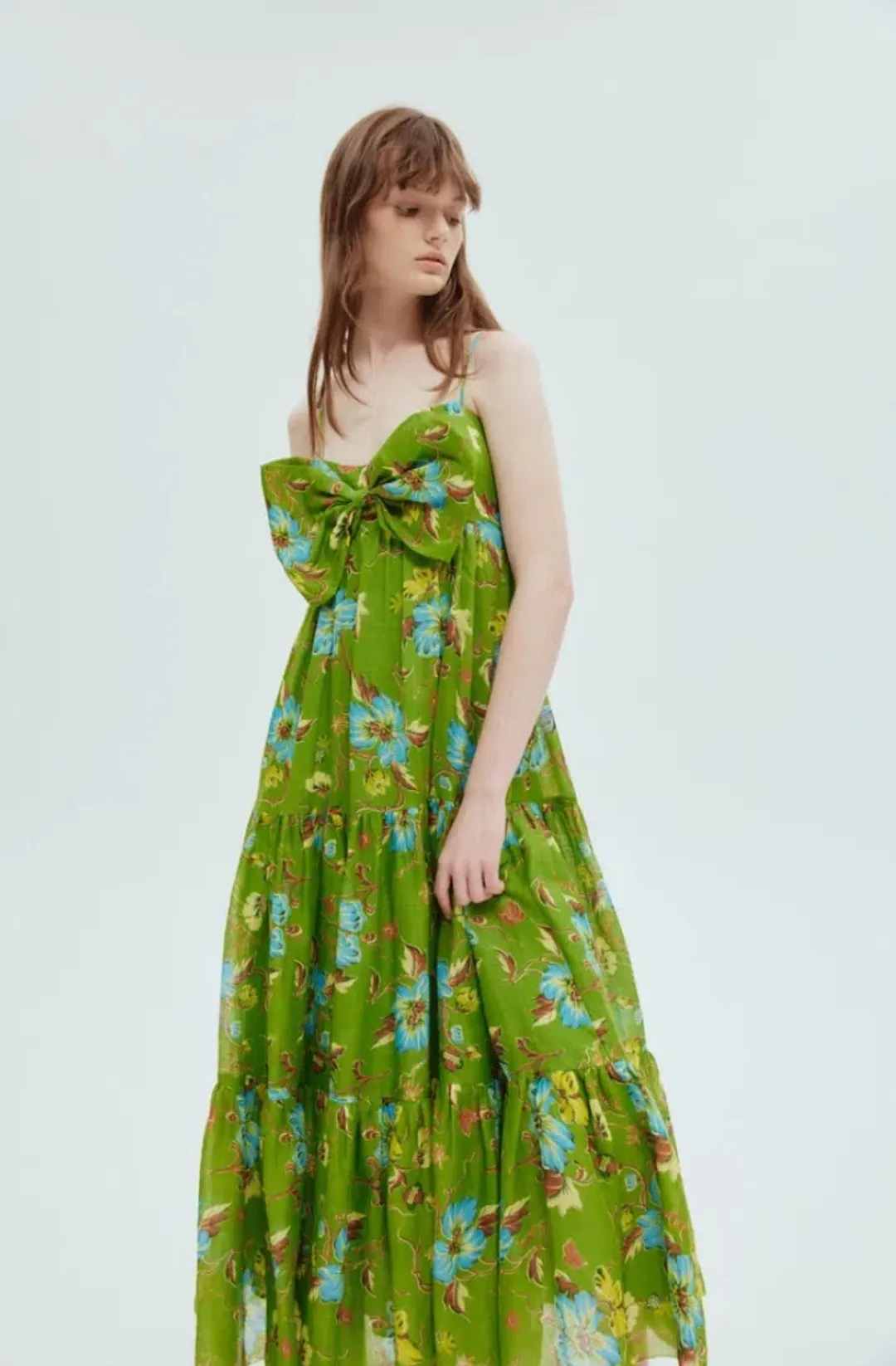 Alemais Hotel Lamu floral-print midi dress size 16 for rent on The Volte - main image
