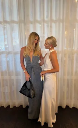 Bec & Bridge ASTRA DRAPE MAXI DRESS Chrome Size 10 for rent on The Volte - image 3