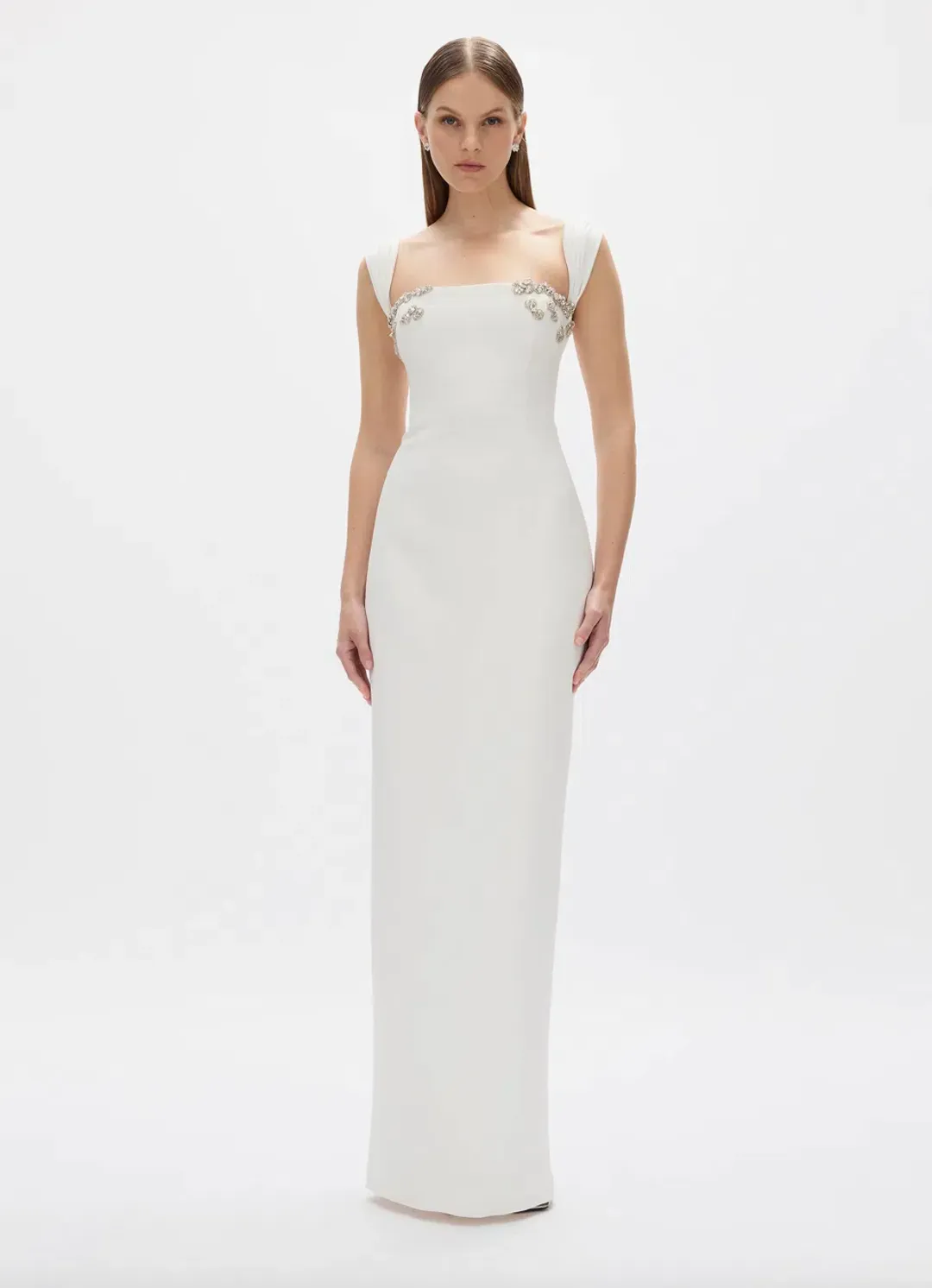 Rachel Gilbert Malia Gown in White AU 10  for rent on The Volte - main image