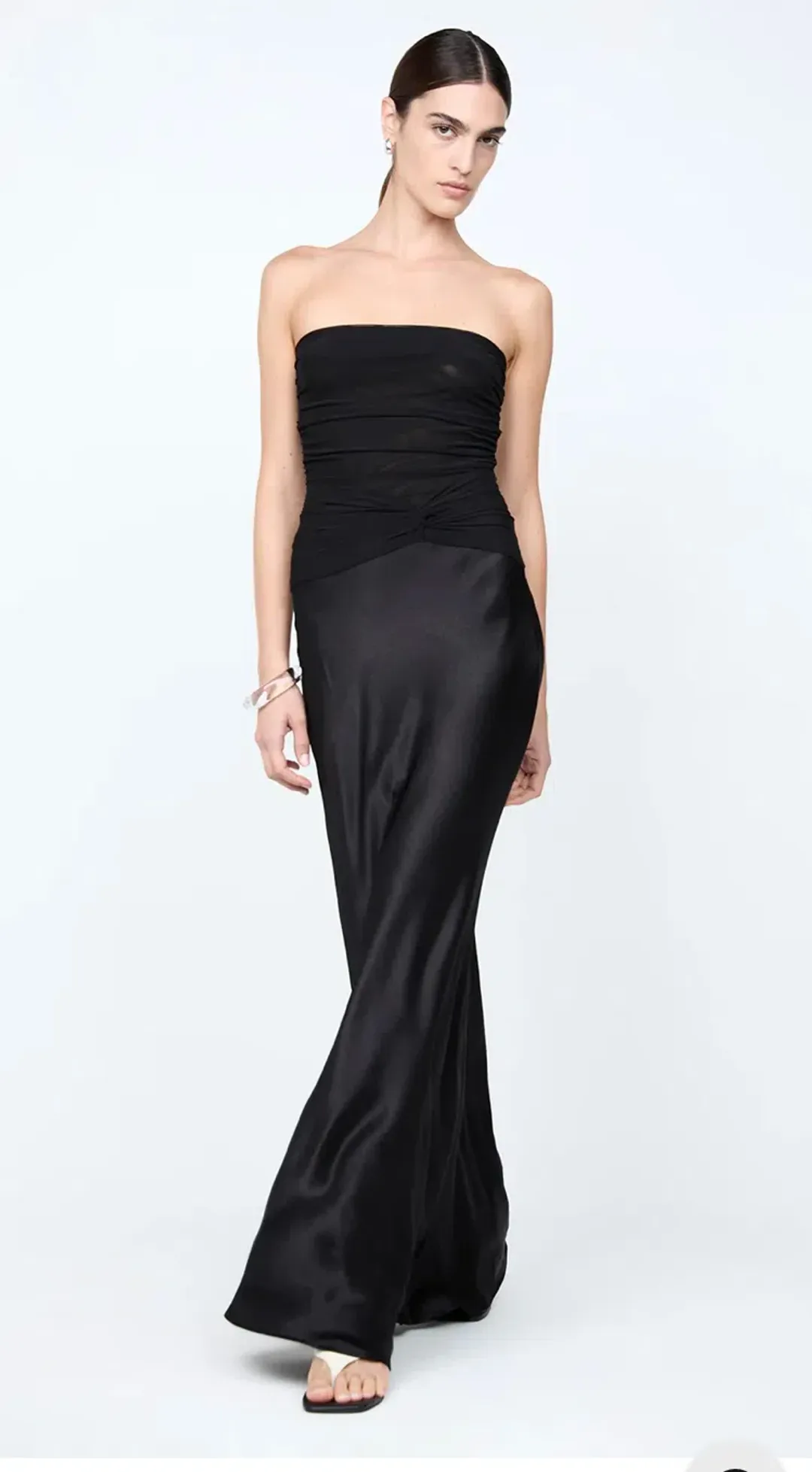 BEC & BRIDGE MILLAH STRAPLESS MAXI DRESS BLACK SIZE AU 6 for rent on The Volte - main image