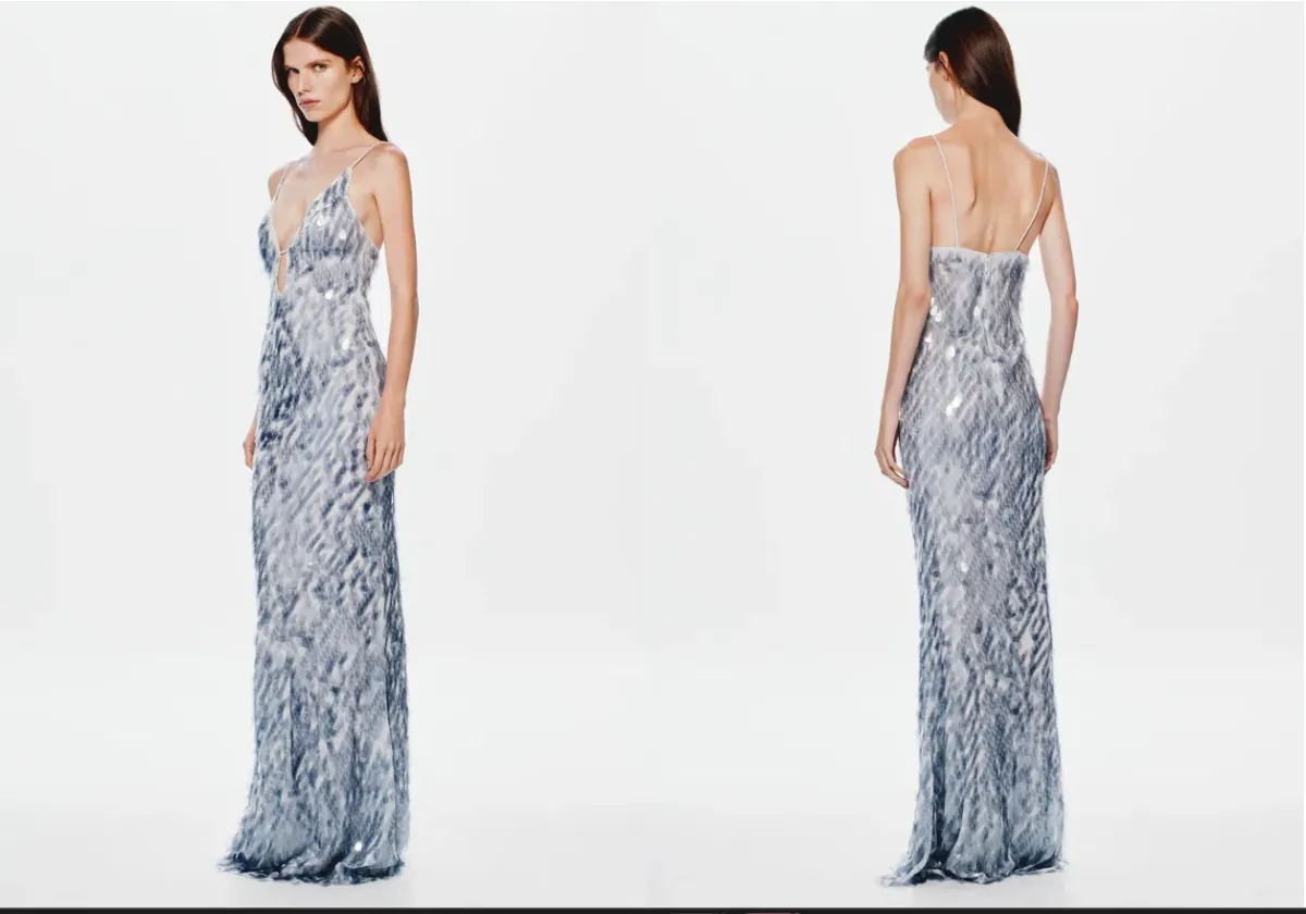 THE SAPPHIRE SEQUIN DRESS - size medium for rent on The Volte - main image