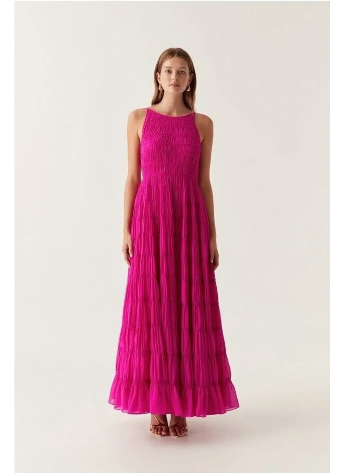 Aje Rosewood Ruched Maxi Dress for rent on The Volte - main image
