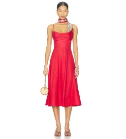 Zimmermann Rebellion Tuck Midi Dress Red Size 2 AU 12 for rent on The Volte - image 2