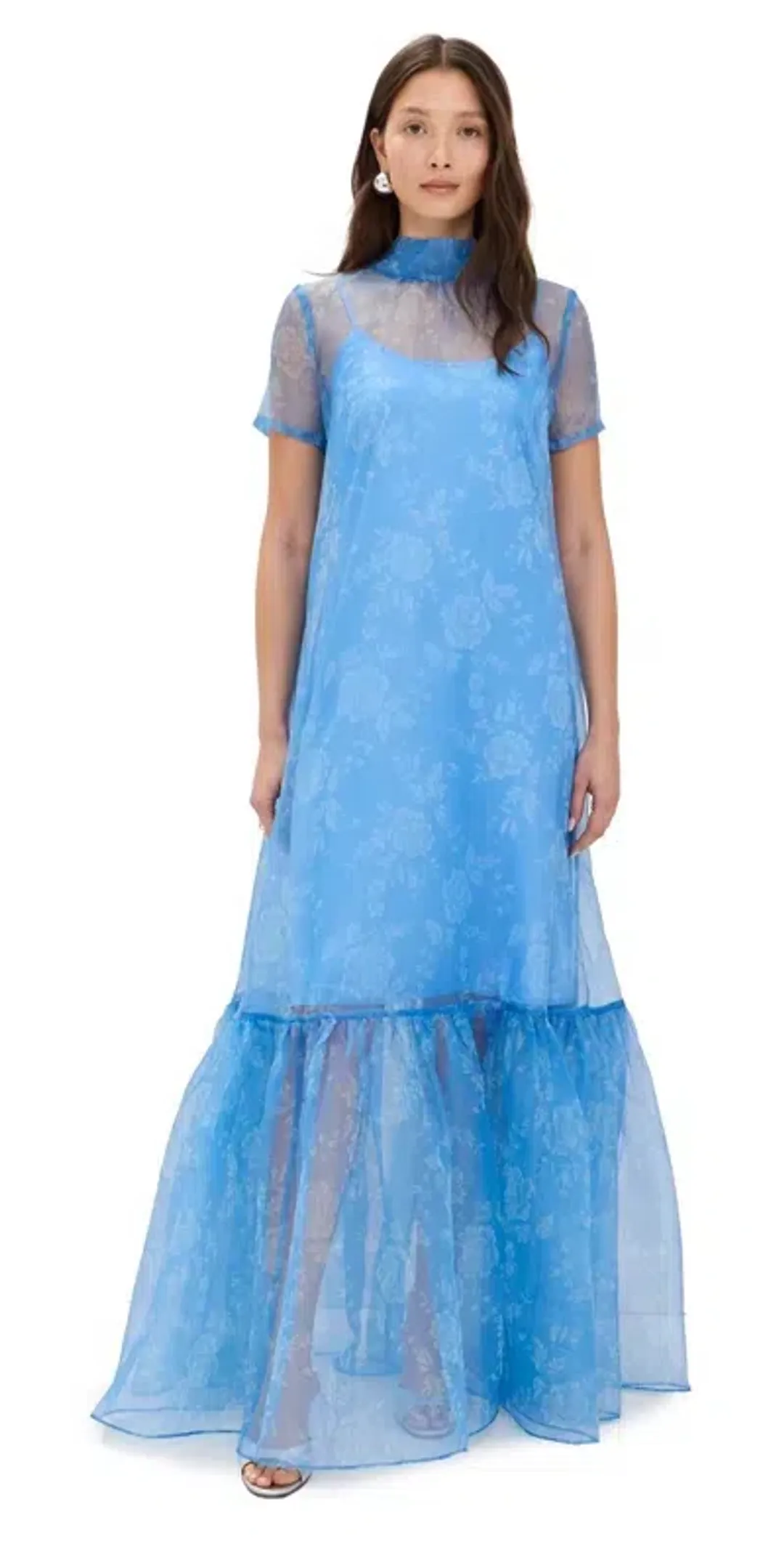 Staud Calluna Floral Organza Maxi Dress  for rent on The Volte - main image