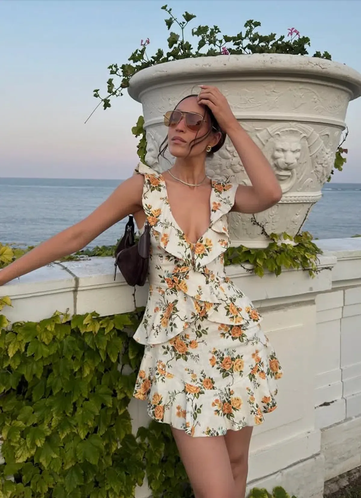 Zimmermann Golden Flutter Mini Dress Size 1 / AU 10 / M for rent on The Volte - main image