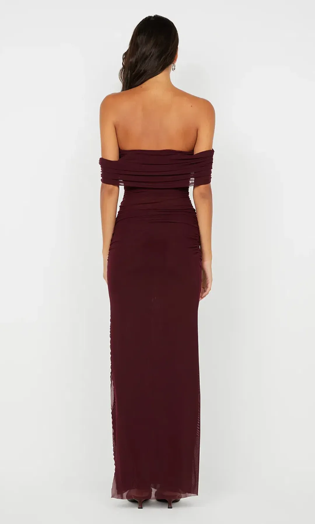 Bec & Bridge Poppy Gathered Maxi Dress Plum Size 6 for rent on The Volte - main image