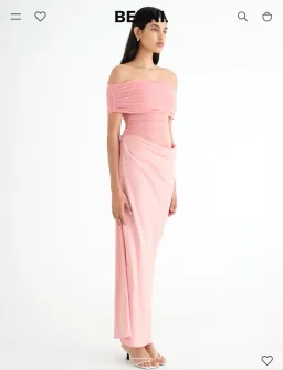 Benni nico off shoulder maxi pink for rent on The Volte - image 2