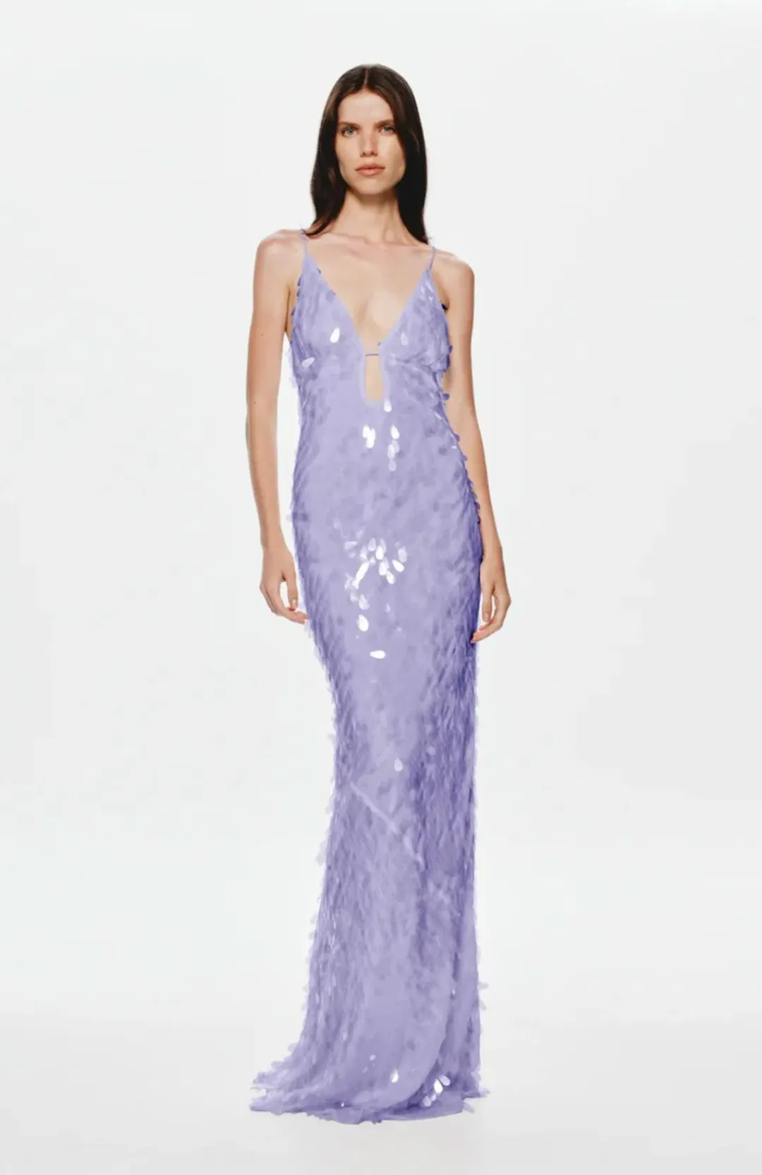 Misha The Sapphire Sequin Dress in Lilac Sz S for rent on The Volte - main image