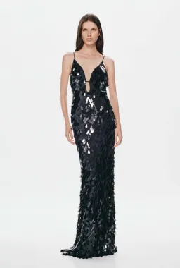 Misha The Sapphire Sequin Dress in Black Sz XS for rent on The Volte - image 1