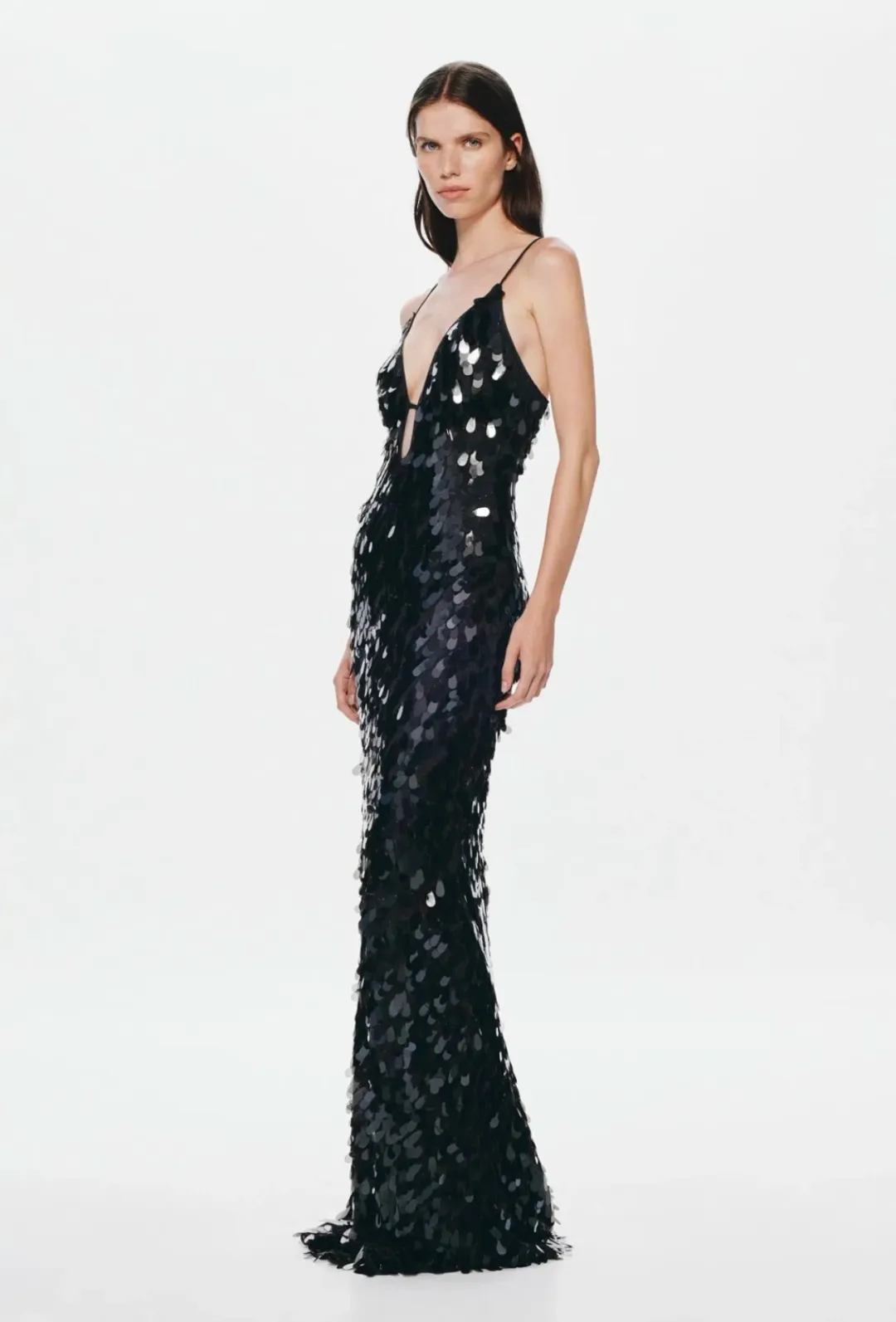 Misha The Sapphire Sequin Dress in Black Sz S for rent on The Volte - main image