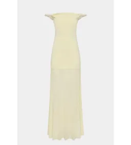 Sir the Label Elia Off Shoulder Twist Dress in Lemon Sorbet Size 10 for rent on The Volte - image 4