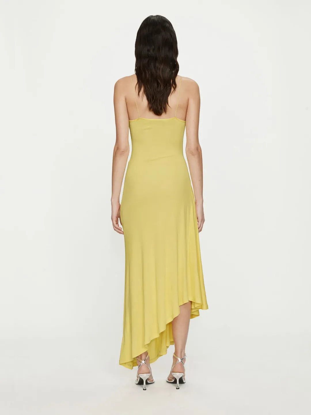 Christopher Esber Delphin Lace Rib Cami Dress Zest White Size 10 for rent on The Volte - main image