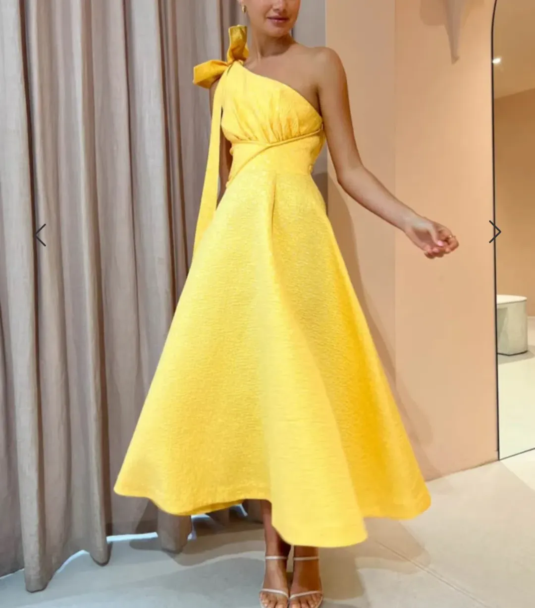 Rachel Gilbert Emiliano Dress In Lemondrop for rent on The Volte - main image