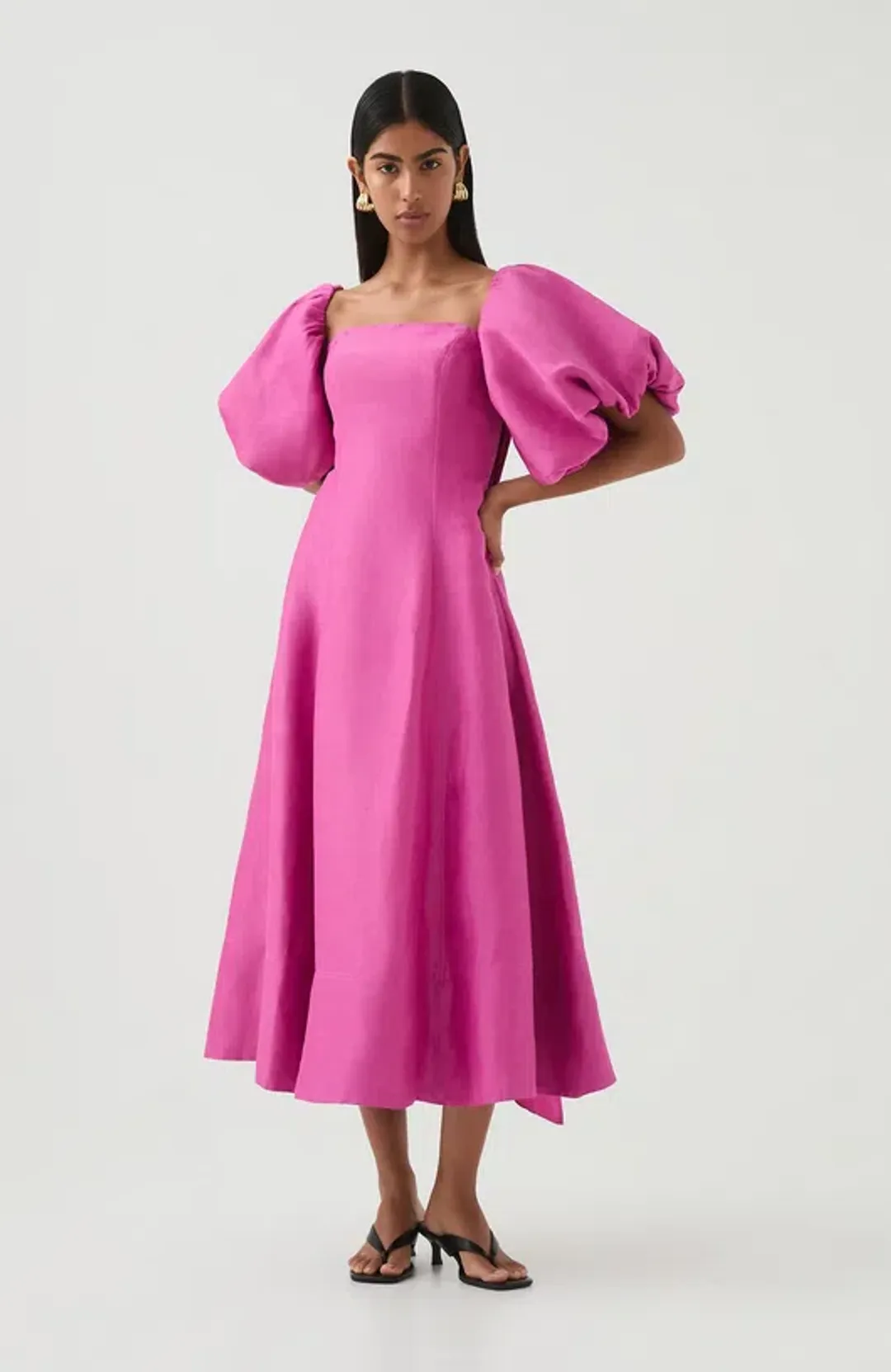 Aje Incarnation Midi Dress in Magenta size 16 for rent on The Volte - main image