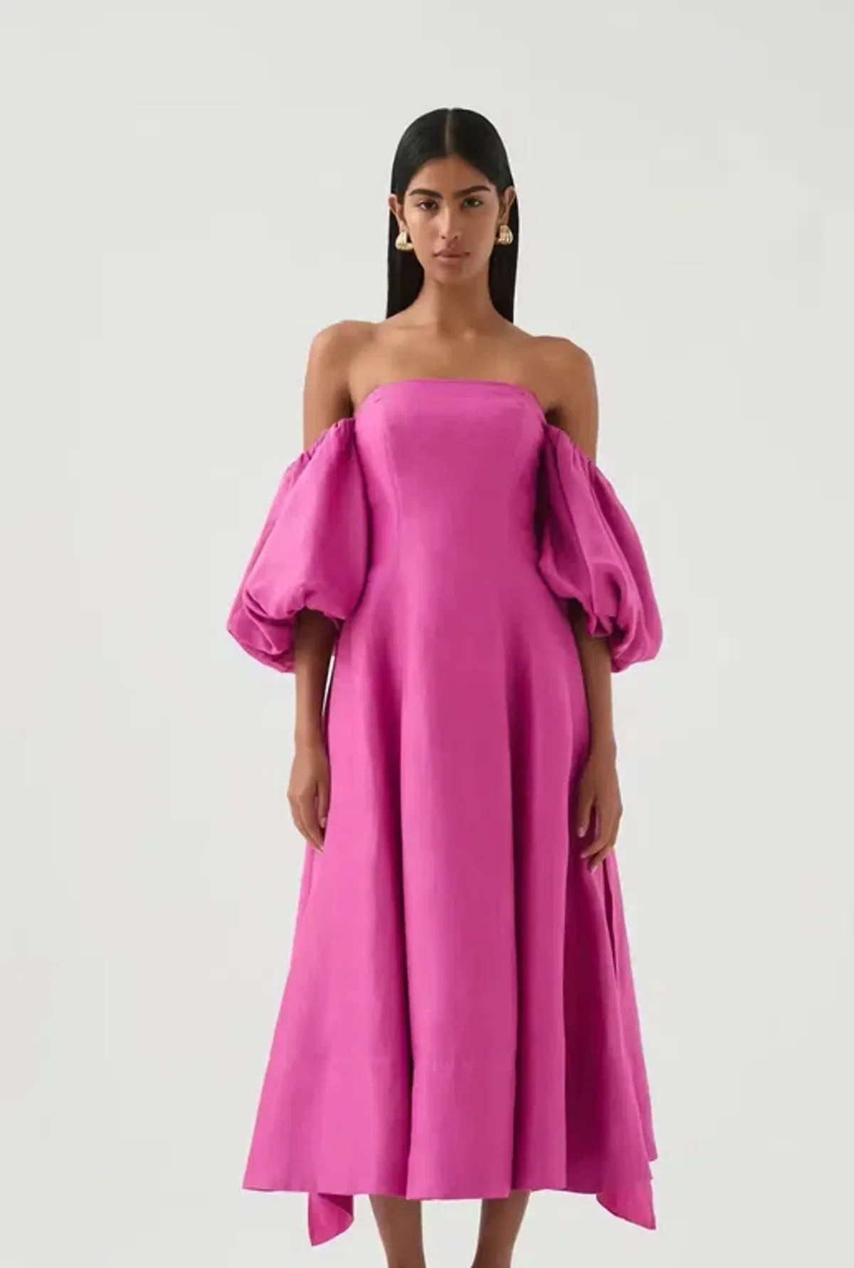 Aje Incarnation Midi Dress in Magenta size 16 for rent on The Volte - main image