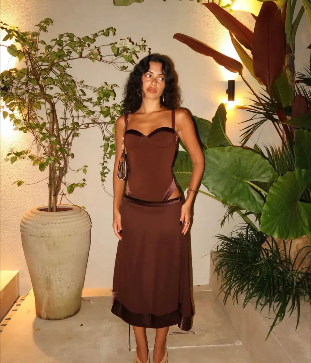 Ance gria Vittoria Midi Skirt and bodysuit  for rent on The Volte - main image