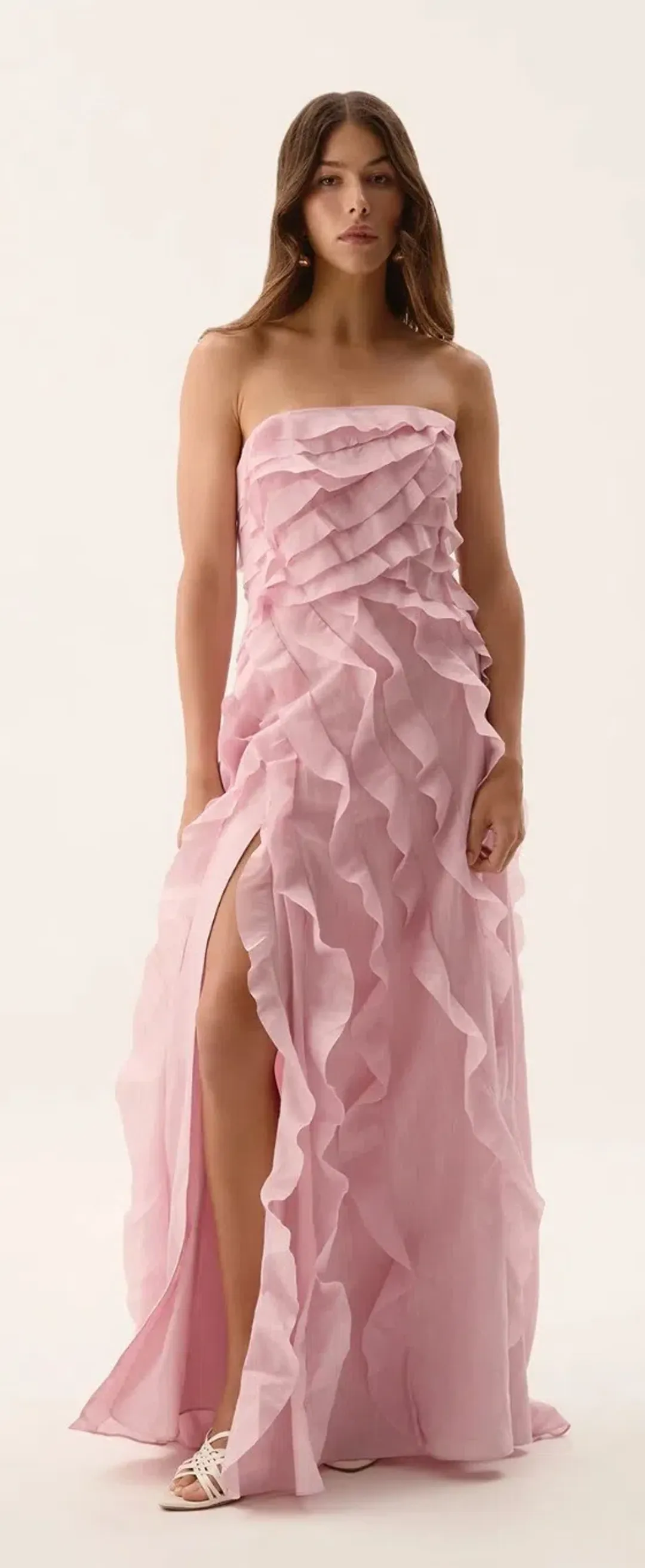 Pink Aje Allairie Gown, size 10 for rent on The Volte - main image